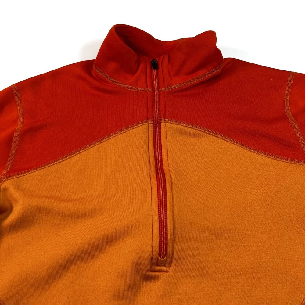 Patagonia Capilene 4 Expedition 1/4 Zip Pullover Sweater Orange Womens Medium - Picture 8 of 11